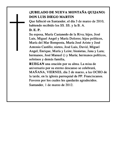 DON LUIS DIEGO MARTIN