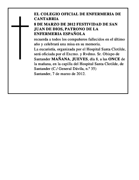EL COLEGIO OFICIAL DE ENFERMERIA DE CANTABRIA