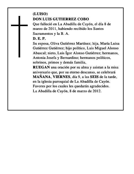 DON LUIS GUTIERREZ COBO