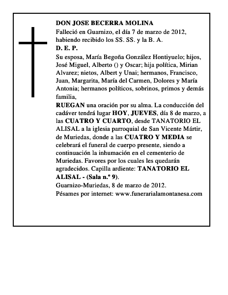 DON JOSE BECERRA MOLINA