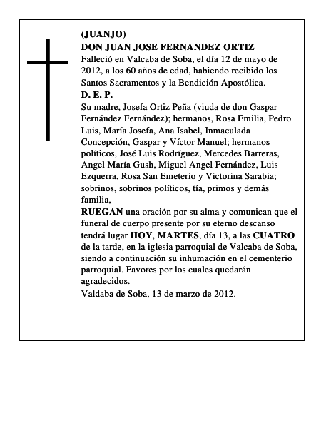 DON JUAN JOSE FERNANDEZ ORTIZ