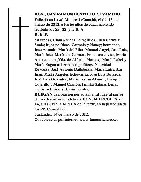 DON JUAN RAMON BUSTILLO ALVARADO