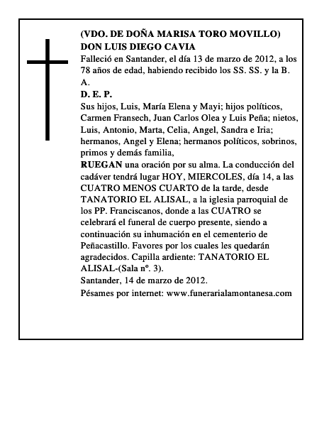 DON LUIS DIEGO CAVIA