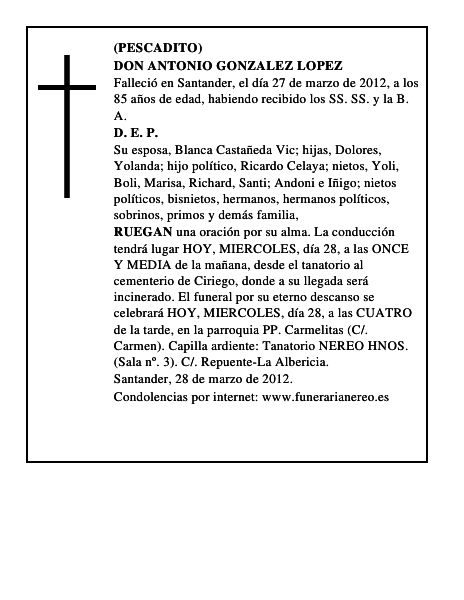 DON ANTONIO GONZALEZ LOPEZ