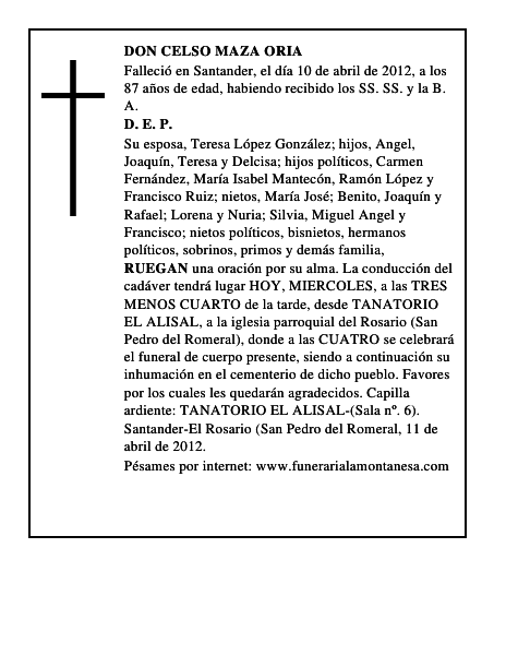 DON CELSO MAZA ORIA