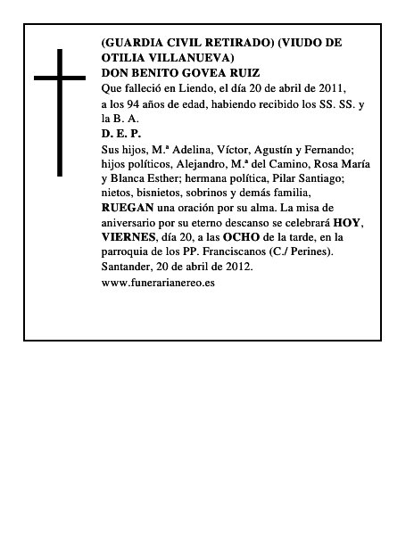 DON BENITO GOVEA RUIZ