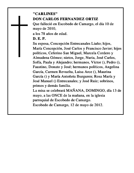 DON CARLOS FERNANDEZ ORTIZ