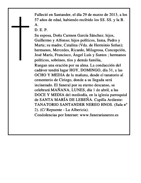 Herminio Ramón Señas Bueno