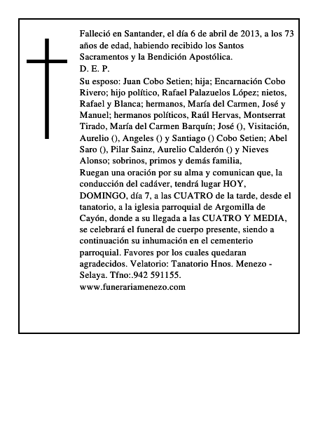 Maria Encarnacion Rivero Gutierrez