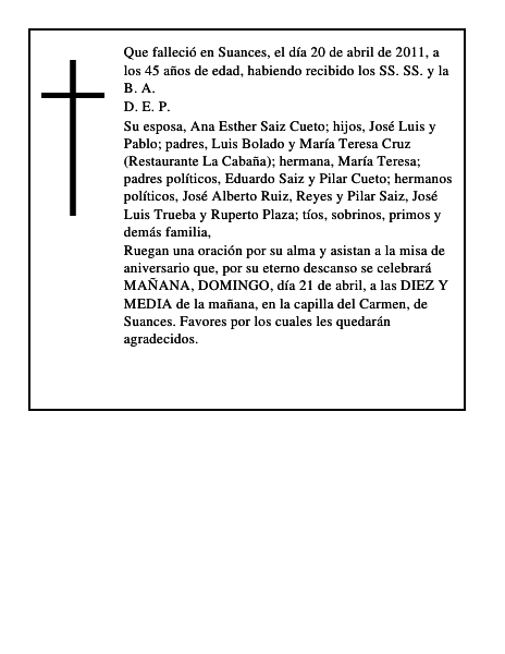 Luis Andrés Bolado Cruz