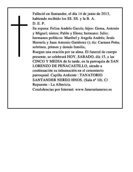 Antonio Sancibrian Perez