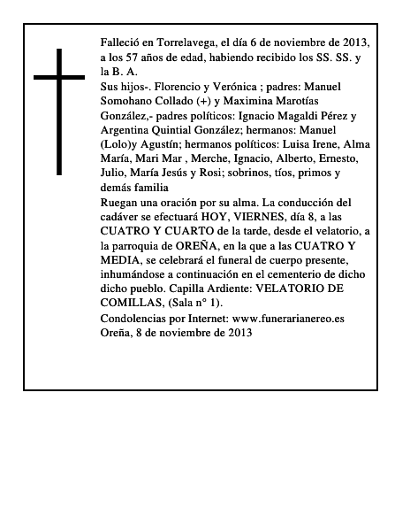 FLORENCIO SOMOHANO
