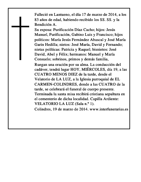 Gabino de la Torre Osorio