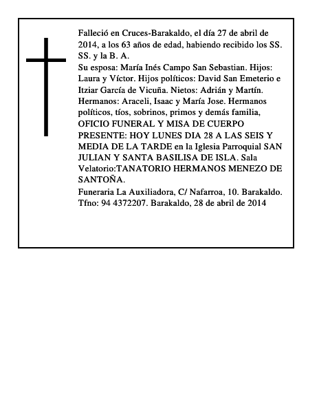 Félix Antonio San Emeterio Ruigómez
