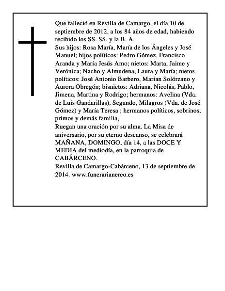 FRANCISCA CALLEJA FERNÁNDEZ