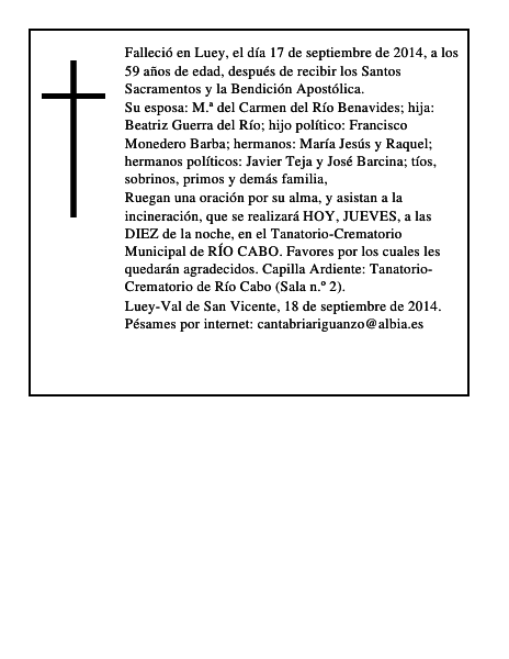 Feliciano Luis Guerra Villacorta