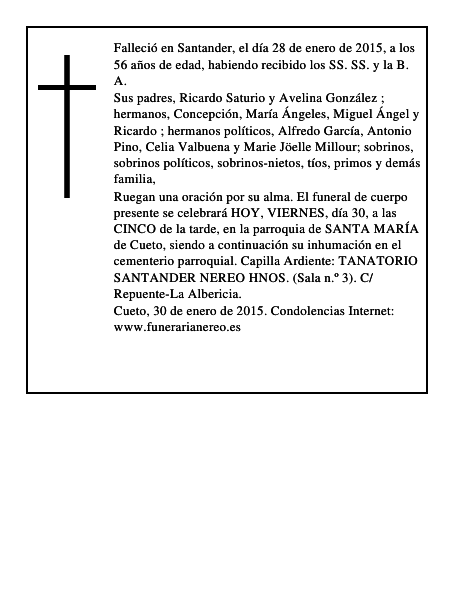 BLANCA AVELINA SATURIO GONZALEZ