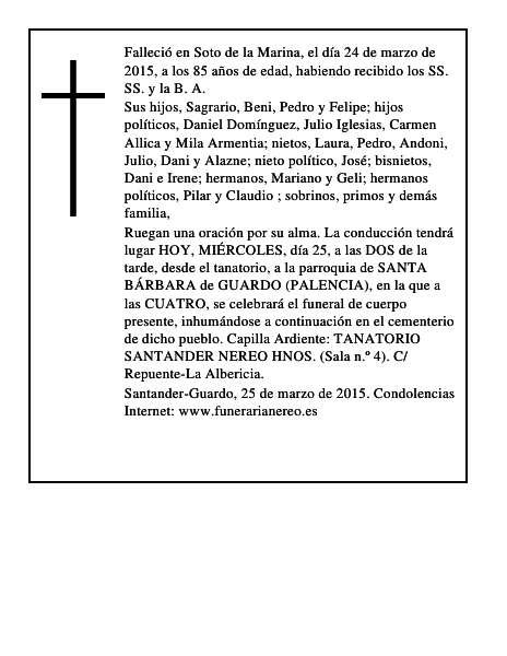 SAGRARIO TABOADA PELAEZ