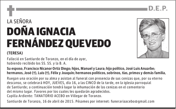 Ignacia Fernández Quevedo
