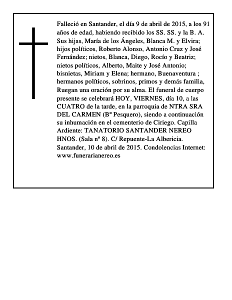 DOÑA EVANGELINA DERMIT RIOS
