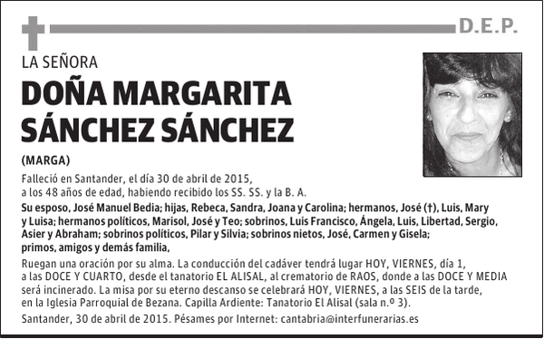 Margarita Sanchez Sanchez
