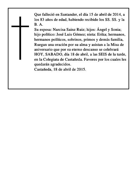 Ángel Benito Sainz Carral