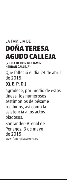 TERESA AGUDO CALLEJA