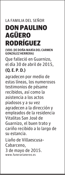 PAULINO AGÜERO RODRIGUEZ