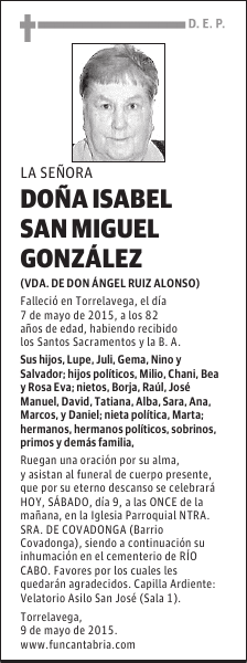 Isabel San Miguel González