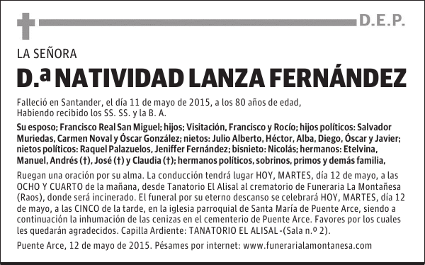 Natividad Lanza Fernández