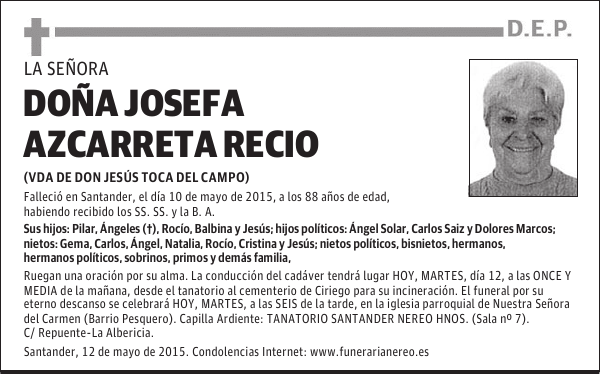 JOSEFA AZCARRETA RECIO