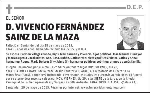 Vivencio Fernández Sainz de la Maza