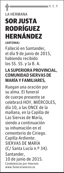 Justa Rodríguez Hernández