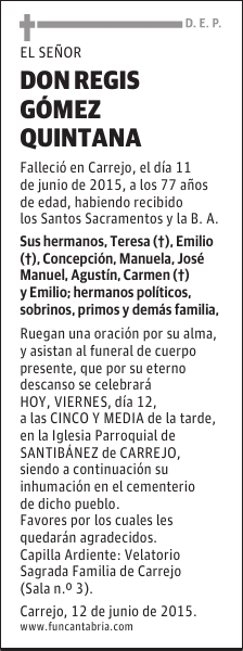 Regis Gómez Quintana