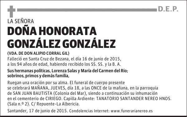 Honorata González González