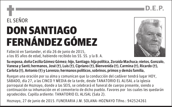 SANTIAGO FERNANDEZ GOMEZ