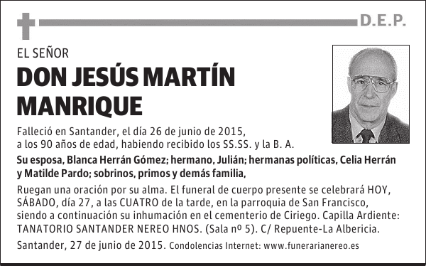 JESUS MARTIN MANRIQUE