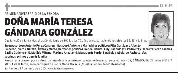 MARIA TERESA GANDARA GONZALEZ