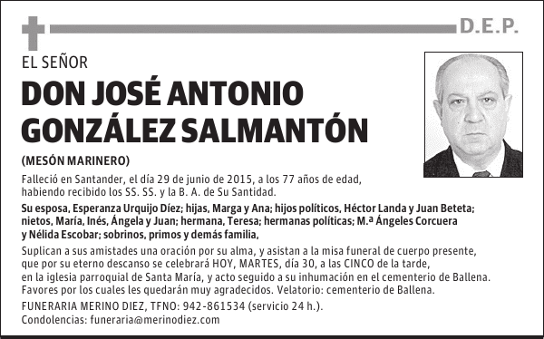 José Antonio González Salmantón