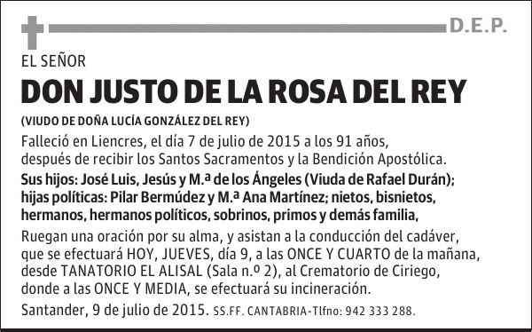 Justo de la Rosa del Rey