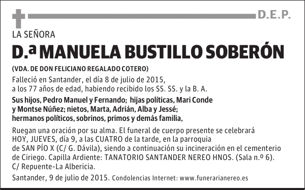 Manuela Bustillo Soberón