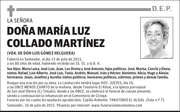María Luz Collado Martínez