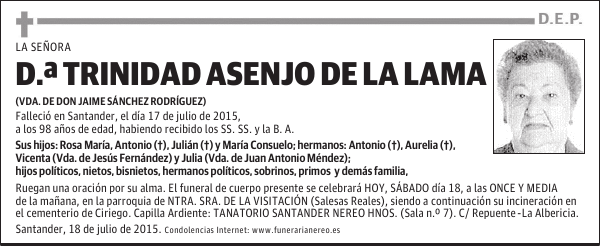 Trinidad Asenjo de la Lama