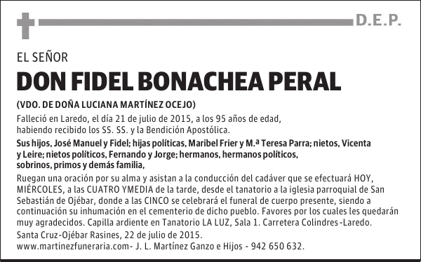 FIDEL BONACHEA PERAL