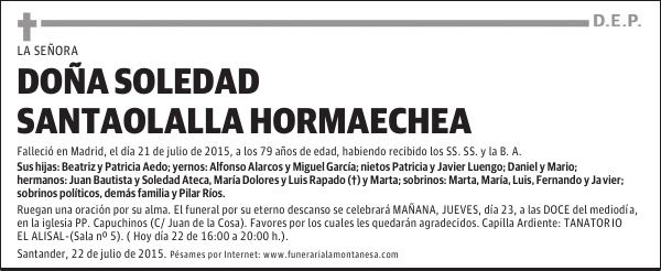 Soledad Santaolalla Hormaechea