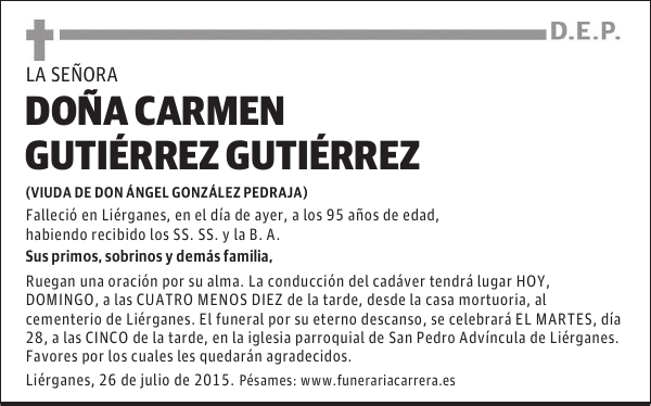 CARMEN GUTIÉRREZ GUTIÉRREZ