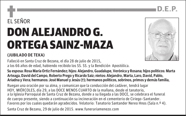 Alejandro G. Ortega Sainz-Maza