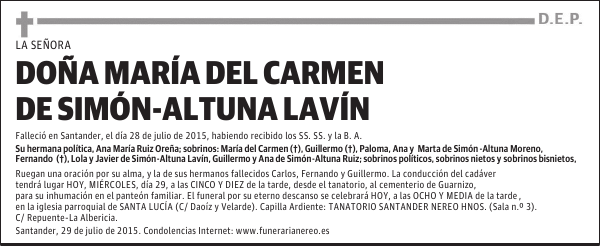 María del Carmen de Simón-Altuna Lavín