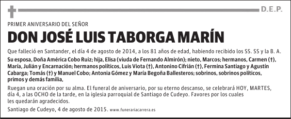 JOSÉ LUIS TABORGA MARÍN