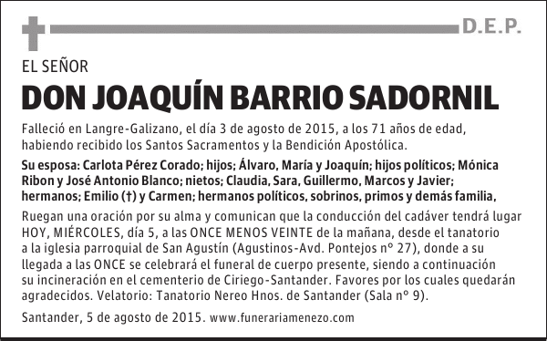 JOAQUÍN BARRIO SADORNIL